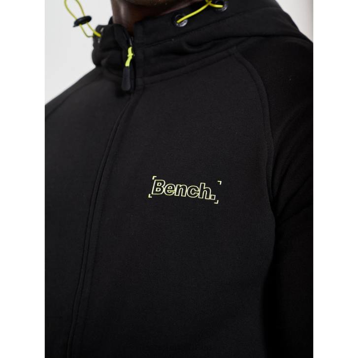 LUCIAN Zip Through Sweat Hoodie Men 8V8T62 Black Bench Apparel