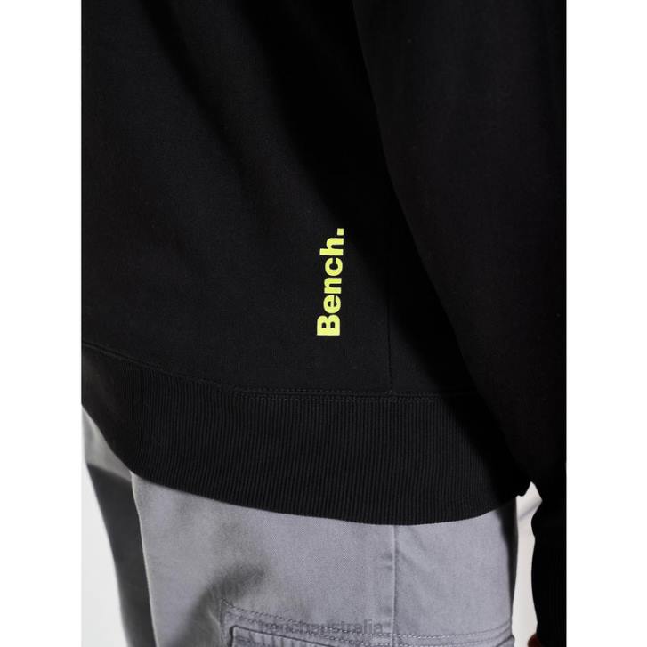 LUCIAN Zip Through Sweat Hoodie Men 8V8T62 Black Bench Apparel