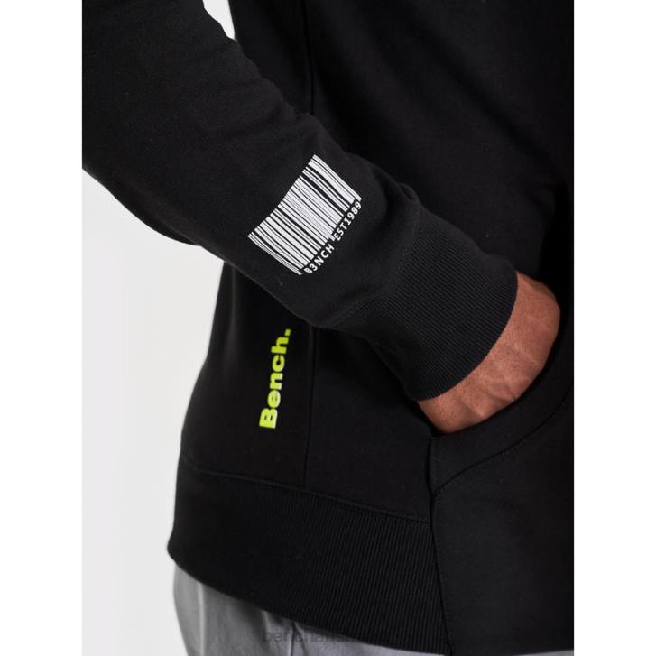 LUCIAN Zip Through Sweat Hoodie Men 8V8T62 Black Bench Apparel
