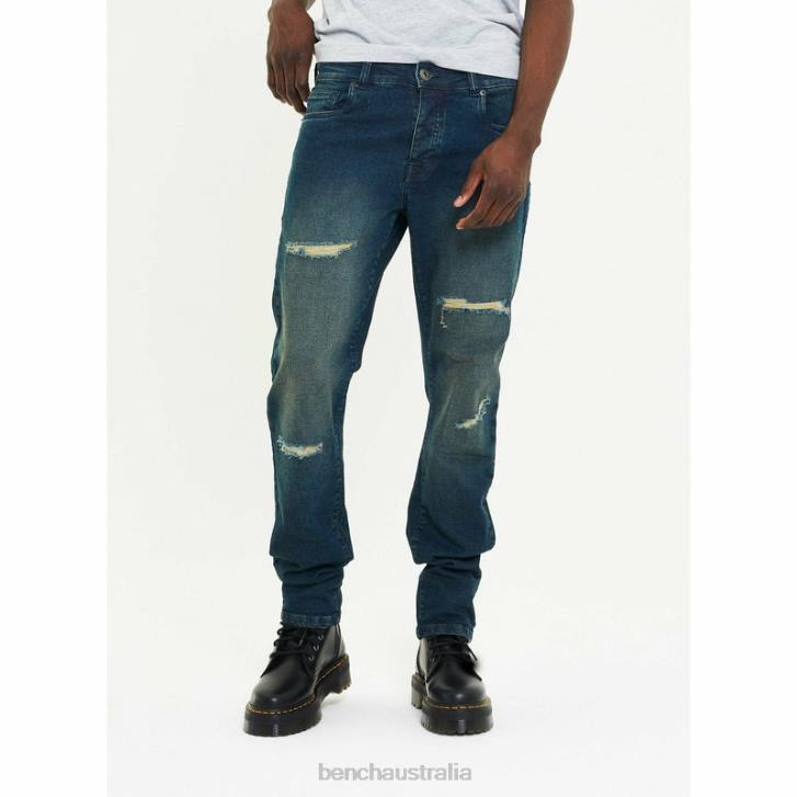 AW-002 Slim Fit Jeans Men 8V8T89 Faded Blue Bench Apparel