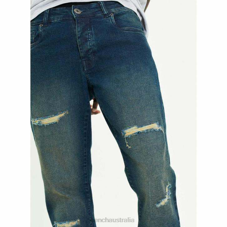 AW-002 Slim Fit Jeans Men 8V8T89 Faded Blue Bench Apparel