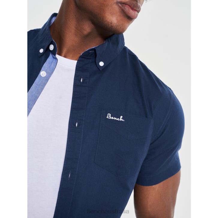 BOWDON Short Sleeve Shirt Men 8V8T27 Navy Bench Apparel