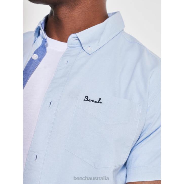 BOWDON Short Sleeve Shirt Men 8V8T28 Light Blue Bench Apparel