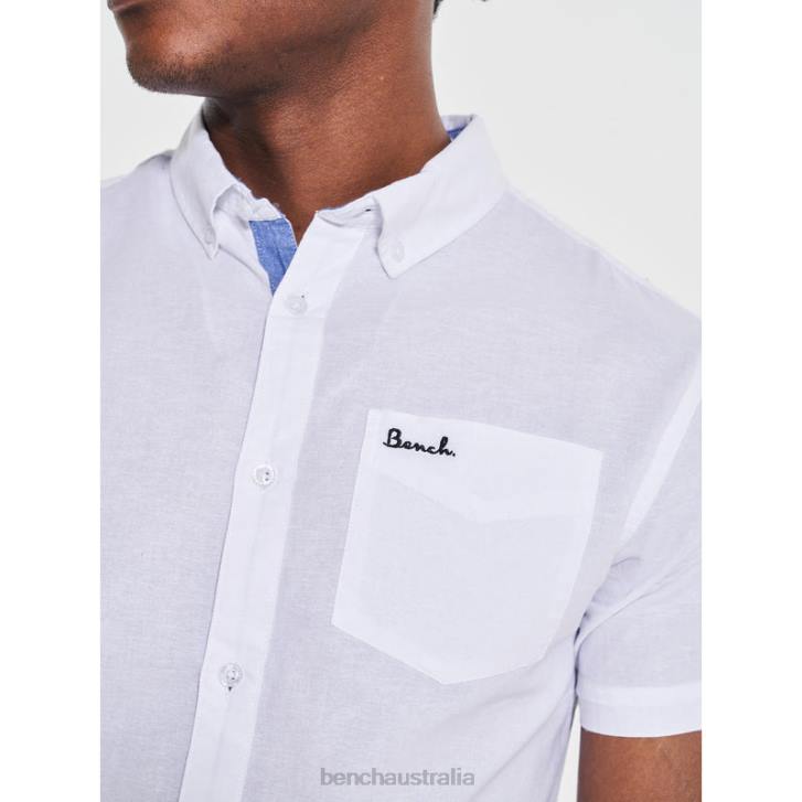 BOWDON Short Sleeve Shirt Men 8V8T33 White Bench Apparel