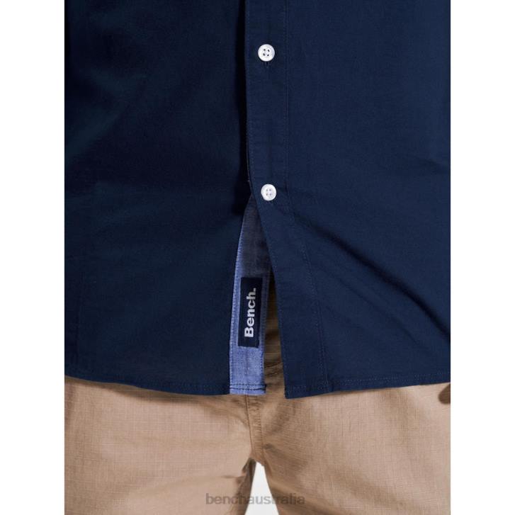 OXFORD Long Sleeve Shirt Men 8V8T24 Navy Bench Apparel