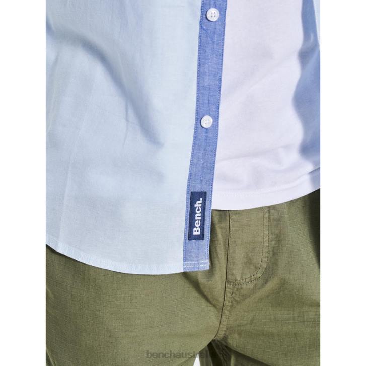 OXFORD Long Sleeve Shirt Men 8V8T25 Light Blue Bench Apparel