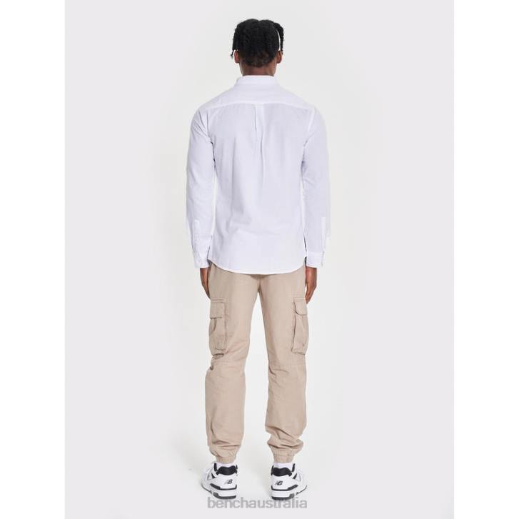 OXFORD Long Sleeve Shirt Men 8V8T34 White Bench Apparel