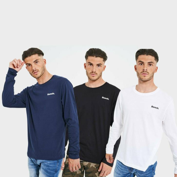 VIREN 3 Pack Lounge T-Shirts Men 8V8T21 Assorted Bench Apparel