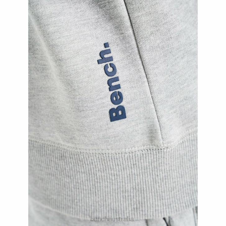MALLET 2pc Fleece Tracksuit Men 8V8T67 Grey Marl Bench Apparel