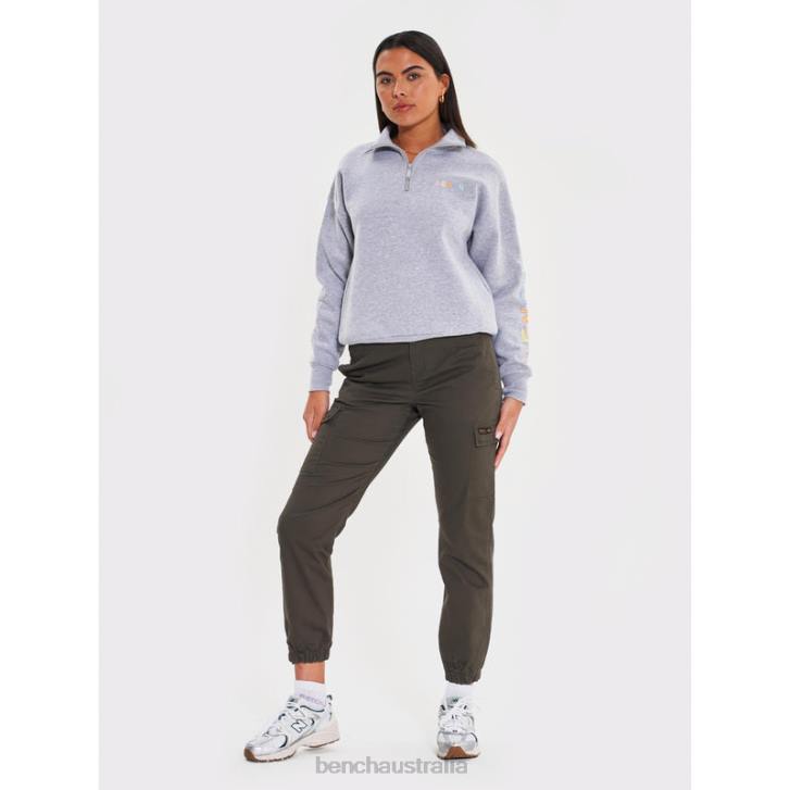 JOBELLE Qtr Sweat Funnel Women 8V8T102 Grey Marl Bench Apparel