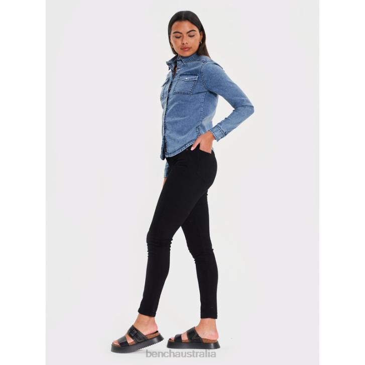 FAYE Skinny Jeans Women 8V8T118 Black Bench Apparel