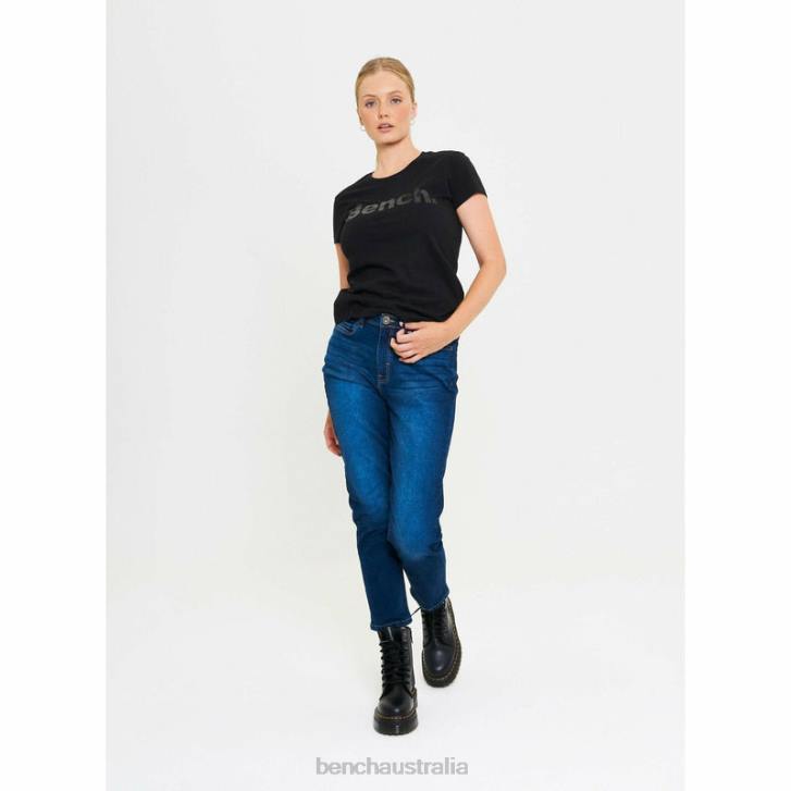 STEVIE Mom Jeans Women 8V8T116 Dark Blue Wash Bench Apparel