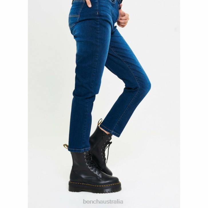STEVIE Mom Jeans Women 8V8T116 Dark Blue Wash Bench Apparel