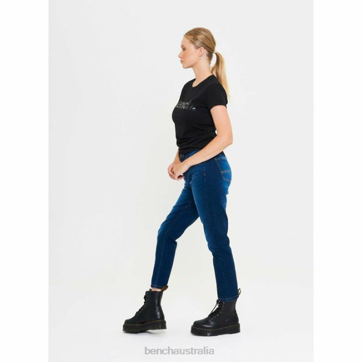 STEVIE Mom Jeans Women 8V8T116 Dark Blue Wash Bench Apparel