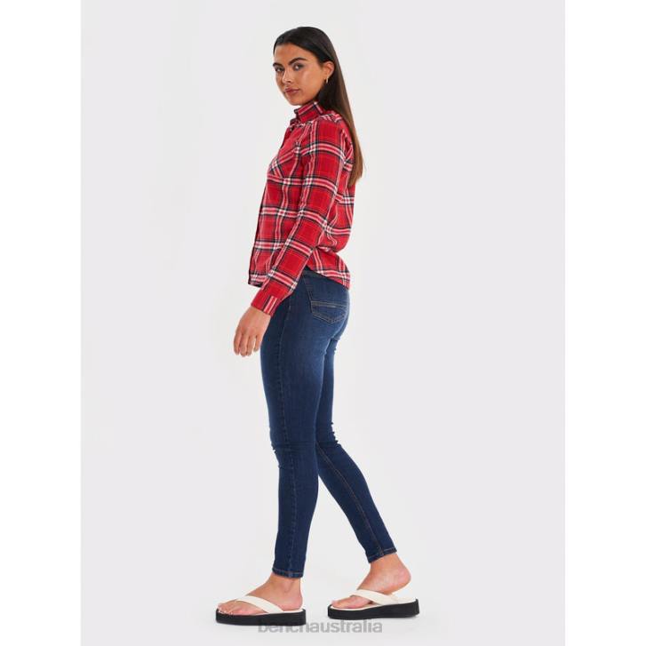 ELLAMAY Flannel Shirt Women 8V8T112 Pink Bench Apparel
