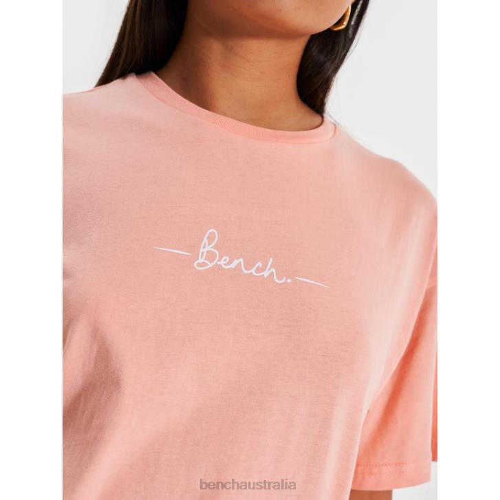 ABELIA T-Shirt Women 8V8T99 Peach Bench Apparel