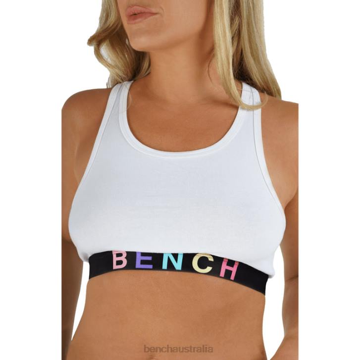 AMAYA Crop Top & Brief Set Women 8V8T142 White Bench Apparel