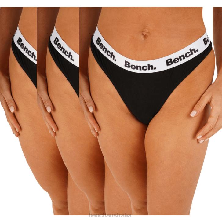 SHANICE 3 Pack Thongs Women 8V8T145 Black Bench Apparel